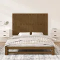 Tête de lit murale Marron miel 147x3x90 cm Bois massif de pin