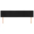 Tête de lit avec oreilles Noir 203x16x78/88 cm Velours