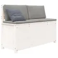 Banc Blanc 110x41x76,5 cm Bois de pin massif