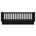 Lit de jour Noir 100x200 cm Bois de pin massif
