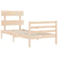 Cadre de lit avec tête de lit 90x200 cm bois massif