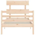 Cadre de lit avec tête de lit 90x200 cm bois massif