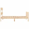 Cadre de lit avec tête de lit 90x200 cm bois massif