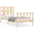 Cadre de lit avec tête de lit 90x190 cm bois massif