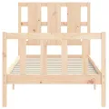 Cadre de lit avec tête de lit 90x190 cm bois massif