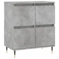 Buffets 3 pcs gris béton bois d'ingénierie