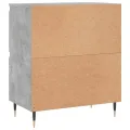 Buffets 3 pcs gris béton bois d'ingénierie