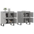 Buffets 2 pcs sonoma gris bois d'ingénierie