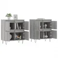 Buffets 2 pcs sonoma gris bois d'ingénierie