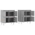 Buffets 2 pcs sonoma gris bois d'ingénierie