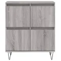 Buffets 2 pcs sonoma gris bois d'ingénierie