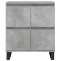 Buffets 2 pcs gris béton bois d'ingénierie