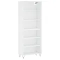 Buffet blanc 69,5x32,5x180 cm bois d'ingénierie