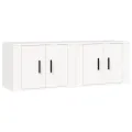 Meubles TV muraux 2 pcs blanc 57x34,5x40 cm
