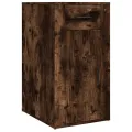 Bureau avec armoire chêne fumé bois d'ingénierie