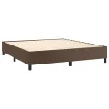 cadre de lit avec matelas Marron 180x200 cm