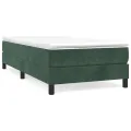 cadre de lit avec matelas Vert foncé 100x200 cm