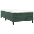 cadre de lit avec matelas Vert foncé 100x200 cm
