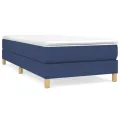 cadre de lit avec matelas Bleu 80x200 cm Tissu