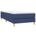 cadre de lit avec matelas Bleu 80x200 cm Tissu