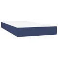 cadre de lit avec matelas Bleu 80x200 cm Tissu