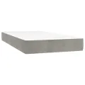 cadre de lit et matelas Gris clair 200x200cm Velours