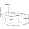 cadre de lit avec matelas Rose 120x200 cm Velours