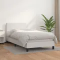 cadre de lit avec matelas Blanc 100x200cm Similicuir