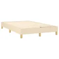 cadre de lit avec matelas Crème 120x200 cm Tissu