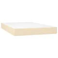 cadre de lit avec matelas Crème 120x200 cm Tissu