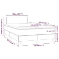 cadre de lit avec matelas Noir 120x200 cm Tissu