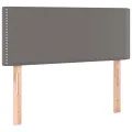 cadre de lit et matelas LED Gris 80x200cm Similicuir