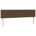 cadre de lit matelas et LED Marron foncé 200x200 cm