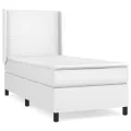 cadre de lit avec matelas Blanc 90x200 cm Similicuir