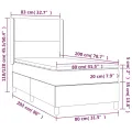 cadre de lit avec matelas Noir 80x200cm Similicuir