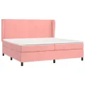 cadre de lit avec matelas Rose 200x200 cm Velours