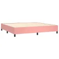 cadre de lit avec matelas Rose 200x200 cm Velours
