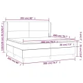 cadre de lit avec matelas Rose 200x200 cm Velours