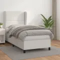cadre de lit avec matelas Blanc 80x200 cm Similicuir