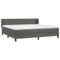cadre de lit et matelas Gris foncé 200x200cm Velours