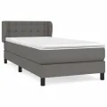 cadre de lit avec matelas Gris 80x200 cm Similicuir
