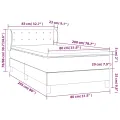 cadre de lit avec matelas Gris 80x200 cm Similicuir