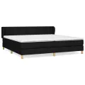 cadre de lit avec matelas Noir 200x200 cm Tissu