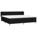 cadre de lit avec matelas Noir 200x200 cm Tissu