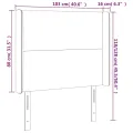 Tête de lit à LED Gris foncé 103x16x118/128 cm Velours