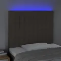 Tête de lit à LED Taupe 100x5x118/128 cm Tissu