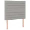 Tête de lit à LED Gris clair 80x5x118/128 cm Tissu