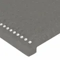 Tête de lit à LED Gris foncé 100x5x118/128 cm Tissu