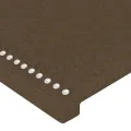 Tête de lit à LED Marron foncé 80x5x118/128 cm Tissu