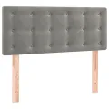 Tête de lit à LED Gris clair 80x5x78/88 cm Velours